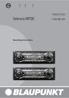 Blaupunkt Valencia-MP-36 - Owners Manual